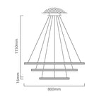 Eurolux Pendant Hemisphere 3LT 800mm Chrome - image 01