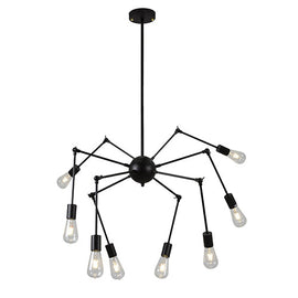 Eurolux Pendant Spider 8LT 900mm Black in Electrical & Lighting,Lighting,Interior Lighting