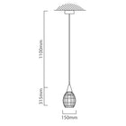 Eurolux Pendant Vibrato 150mm Black - image 01
