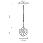 Eurolux Pendant Iron Age 300mm Black - image 01