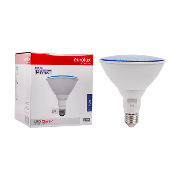 Eurolux LED Globe PAR38 Classic 14w E27 Blue N - image 01