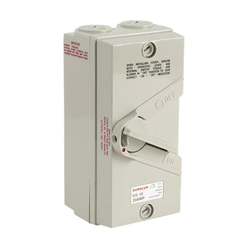 Eurolux Isolator Switch 2 Pole 20 AMP 440V IP66 - image 01