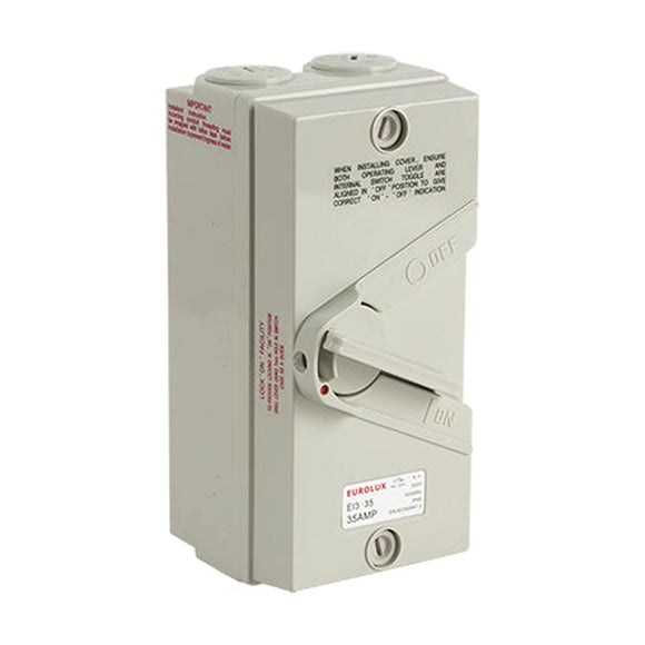 Eurolux Isolator Switch 3 Pole 35 AMP 440V IP66 - image 01