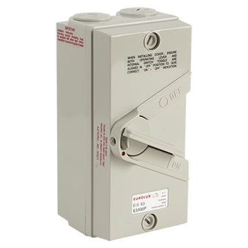 Eurolux Isolator Switch 3 Pole 63 AMP 440V IP66 in Electrical & Lighting,Electrical Accessories,Circuit Breakers & Distribution Boards