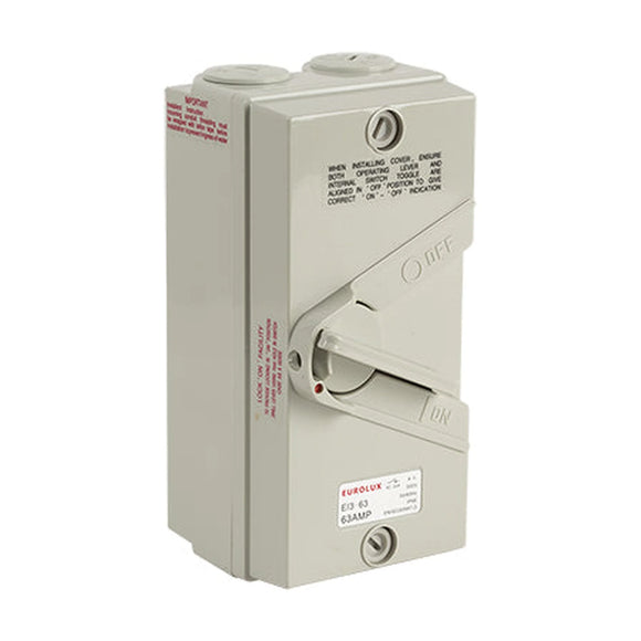 Eurolux Isolator Switch 3 Pole 63 AMP 440V IP66 - image 01