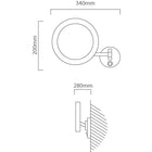 Eurolux Wall Light Cosmetic Mirror 340mm Chrome - image 01