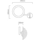 Eurolux Wall Light Cosmetic Mirror 240mm Chrome - image 01