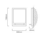 Eurolux Bathroom Mirror Light Square White - image 01