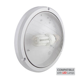 Eurolux ABS Round Bulkhead 270mm White 1x15W in Electrical & Lighting_Interior Lighting