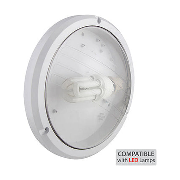 Eurolux ABS Round Bulkhead 270mm White 1x15W - image 01