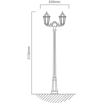 Fumagalli Bisso Gigi/Saba 2LT Pole Light Black 12w - image 01