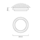 Eurolux Power Ceiling Light 265mm Silver Tiered LED 12w 4000K - image 01