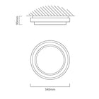 Eurolux Power Ceiling Light 340mm Silver Tiered LED 24w 4000K - image 01