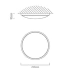 Eurolux Power Ceiling Light 255mm Silver Ring LED 12w 4000K - image 01
