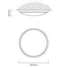 Eurolux Power Ceiling Light 285mm Silver Ring LED 18w 4000K - image 01