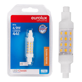 Eurolux LED QI Classic 4.9w R7s J78 3000K N in Electrical & Lighting,Lighting,Globes & Tubes