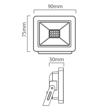 Eurolux LED 10w Floodlight Black - image 01