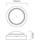 Eurolux Round Bulkhead 140mm Black LED 1x8w - image 01
