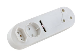 Eurolux Adaptor 1X Flat + 1X Schuko 16A + 2 Usb + 1X 3Pin 16A in Electrical & Lighting, Electrical Accessories, Multiplugs & Extension Cords