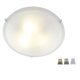 Eurolux Alabaster Ceiling Light 400mm & Set of 3 Clips in Electrical & Lighting,Lighting,Interior Lighting