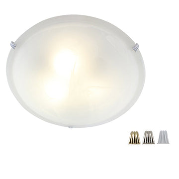 Eurolux Alabaster Ceiling Light 400mm & Set of 3 Clips in Electrical & Lighting,Lighting,Interior Lighting