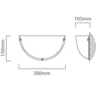 Eurolux Wall Light Alabaster 300mm & Set of 3 Clips - image 01