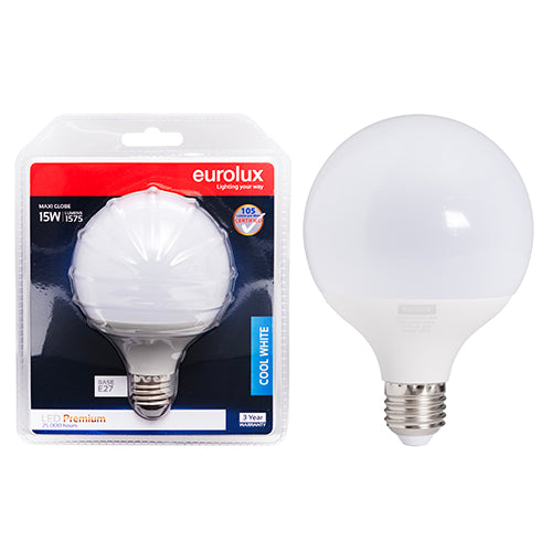 Eurolux LED Mini Maxi Globe G95mm Premium 15W E27 4000K N in Electrical & Lighting,Lighting,Globes & Tubes
