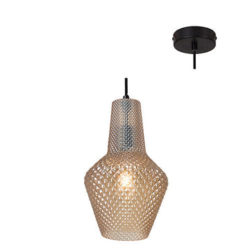 Eurolux Pendant Milano 180mm Amber Glass in Electrical & Lighting,Lighting,Interior Lighting