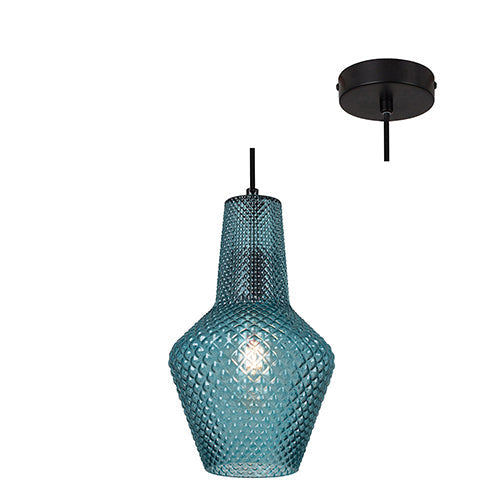 Eurolux Pendant Milano 245mm Blue Glass in Electrical & Lighting,Lighting,Interior Lighting