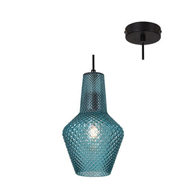 Eurolux Pendant Milano 245mm Blue Glass in Electrical & Lighting,Lighting,Interior Lighting