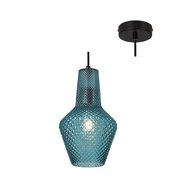 Eurolux Pendant Milano 245mm Blue Glass in Electrical & Lighting,Lighting,Interior Lighting