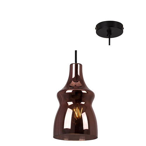 Eurolux Pendant Larissa 125mm Transparent Copper in Electrical & Lighting,Lighting,Interior Lighting