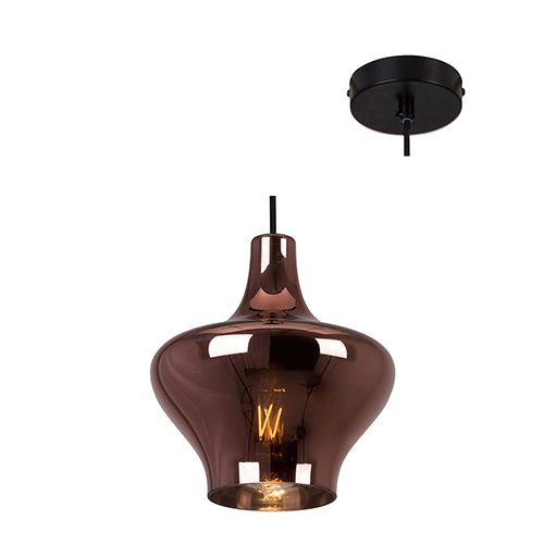 Eurolux Pendant Larissa 200mm Transparent Copper in Electrical & Lighting,Lighting,Interior Lighting