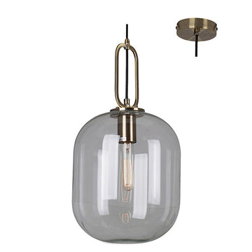 Eurolux Pendant Hallstat 440mm Clear Glass in Electrical & Lighting,Lighting,Interior Lighting