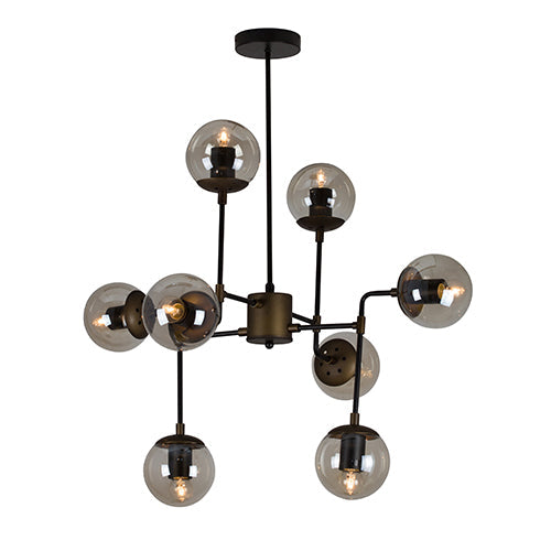 Eurolux Pendant Harrington 8LT 800mm Amber Glass in Electrical & Lighting,Lighting,Interior Lighting