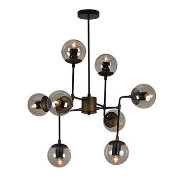 Eurolux Pendant Harrington 8LT 800mm Amber Glass in Electrical & Lighting,Lighting,Interior Lighting