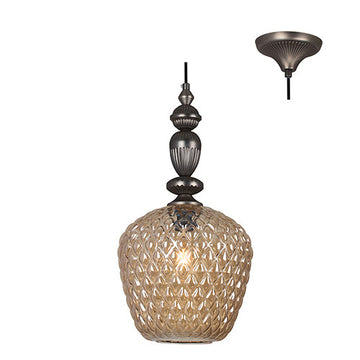 Eurolux Pendant Lisbon 250mm Champagne Glass in Electrical & Lighting,Lighting,Interior Lighting