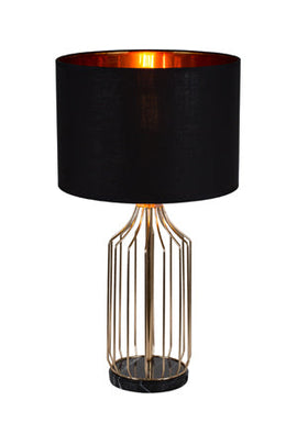 Eurolux Table Lamp Sinatra 330mm Brass/Black in Electrical & Lighting,Lighting,Interior Lighting