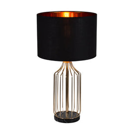 Eurolux Table Lamp Sinatra 330mm Brass/Black - image 01