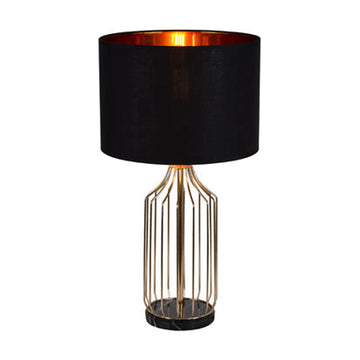 Eurolux Table Lamp Sinatra 330mm Brass/Black - image 01