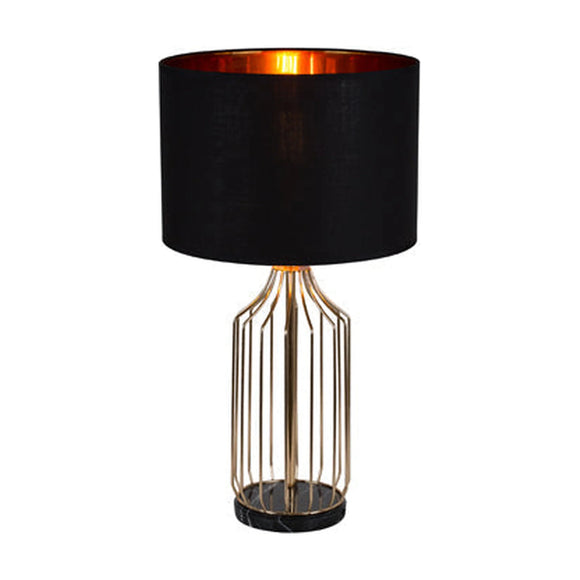 Eurolux Table Lamp Sinatra 330mm Brass/Black - image 01