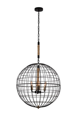 Eurolux 4LT Sparta Chandelier 500mm Black in Electrical & Lighting,Lighting,Interior Lighting