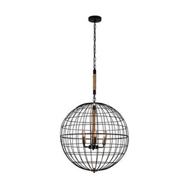 Eurolux 4LT Sparta Chandelier 500mm Black - image 01