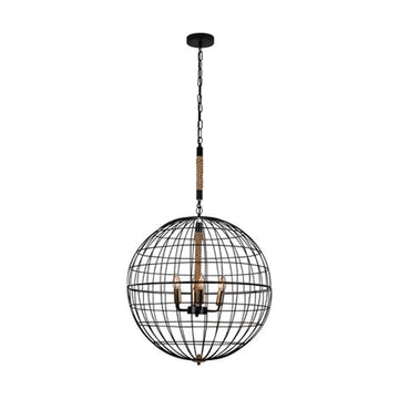 Eurolux 4LT Sparta Chandelier 500mm Black - image 01
