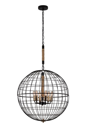 Eurolux 6LT Sparta Chandelier Black in Electrical & Lighting,Lighting,Interior Lighting