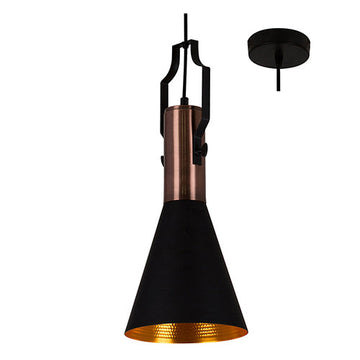Eurolux Pendant Eleanor 185mm Black/Gold in Electrical & Lighting,Lighting,Interior Lighting