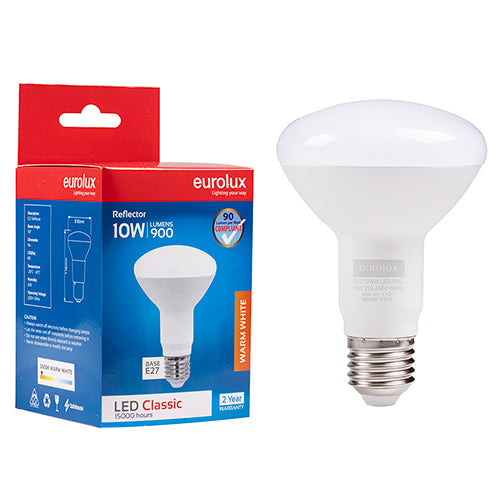 Eurolux LED Globe Reflector R80 Classic 10w E27 3000K N in Electrical & Lighting,Lighting,Globes & Tubes