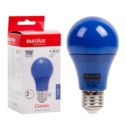 Eurolux LED Globe A60 Coloured Classic 6w E27 Blue N in Electrical & Lighting,Lighting,Globes & Tubes