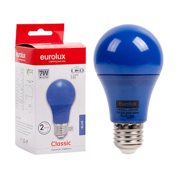 Eurolux LED Globe A60 Coloured Classic 6w E27 Blue N - image 01