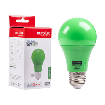 Eurolux LED Globe A60 Coloured Classic 6w E27 Green N - image 01